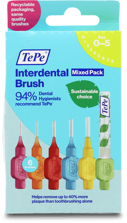 TePe Interdental Brush Mixed 6 Pack