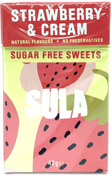 Sula Strawberry & Cream Sugar Free Sweets 42g