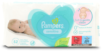 Pampers Sensitive Fragrance Free 52 Baby Wipes