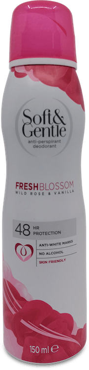 Soft & Gentle Fresh Blossom Wild Rose And Vanilla Deodorant 150ml