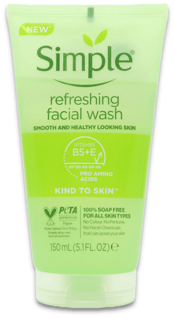 Simple Kind To Skin Refreshing Facial Gel Wash 150ml