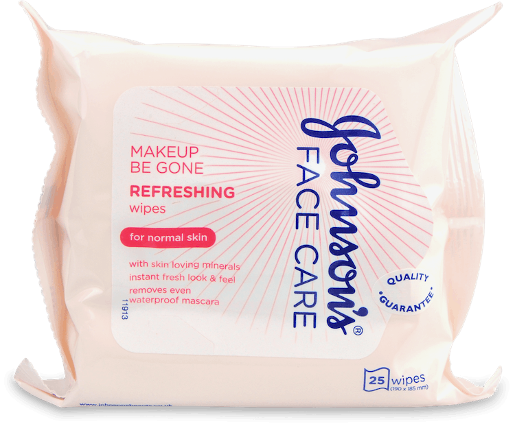 Johnson's Face Care Makeup Be Gone Refreshing 25 Wipes