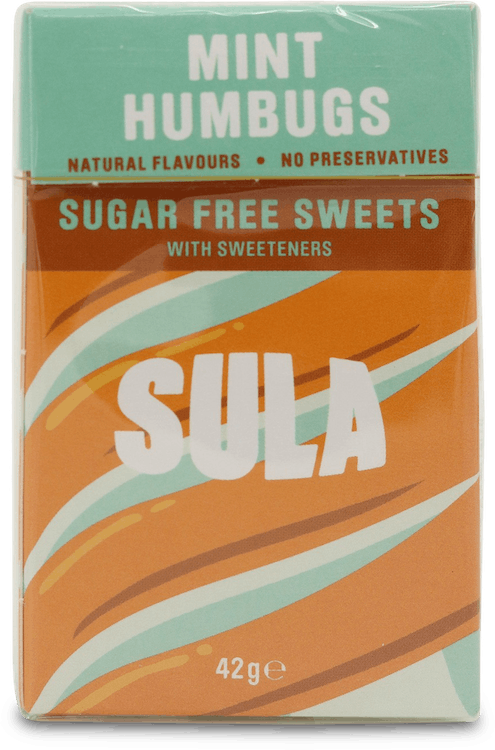 Sula Mint Humbugs Sugar Free Sweets 42g