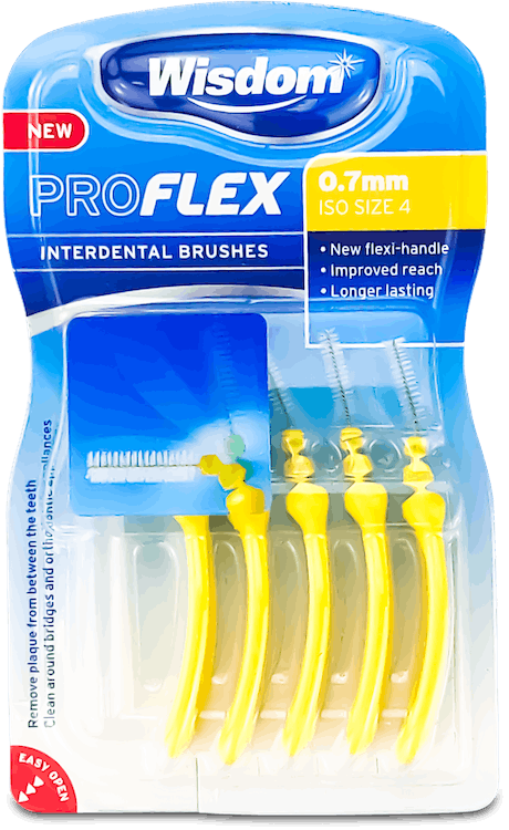 Wisdom Pro Flex Interdental Brushes Size 4 (0.7mm) 5 Pack