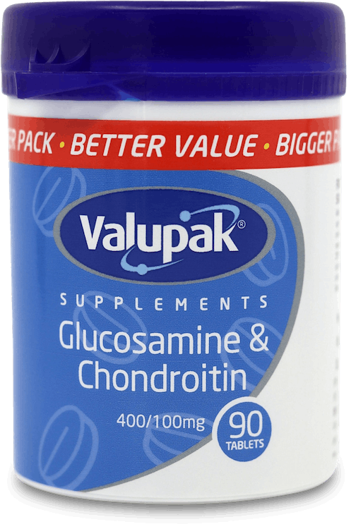 Valupak Glucosamine & Chondroitin 400/100mg 90 Capsules