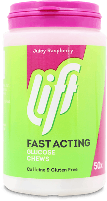 Lift Fast Acting Glucose Chews Raspberry 50 Pack