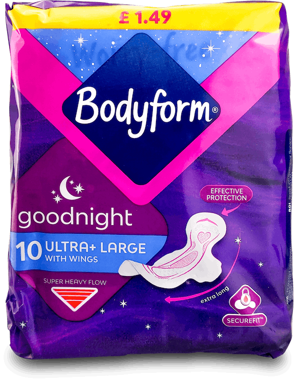 Bodyform Ultra Goodnight with Wings 10 Pack