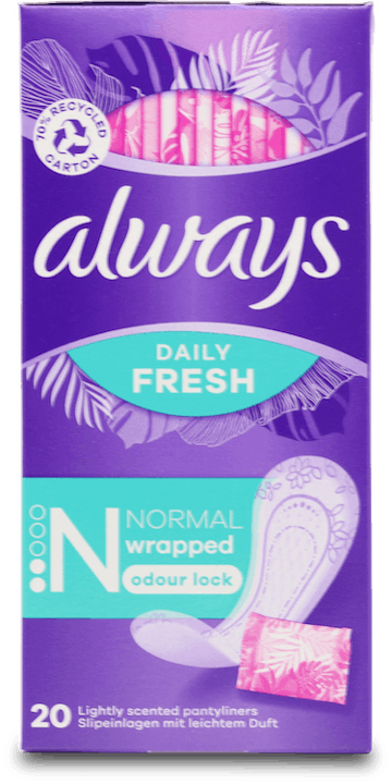 Always Dailies Singles Panty Liners Normal 20 Liners