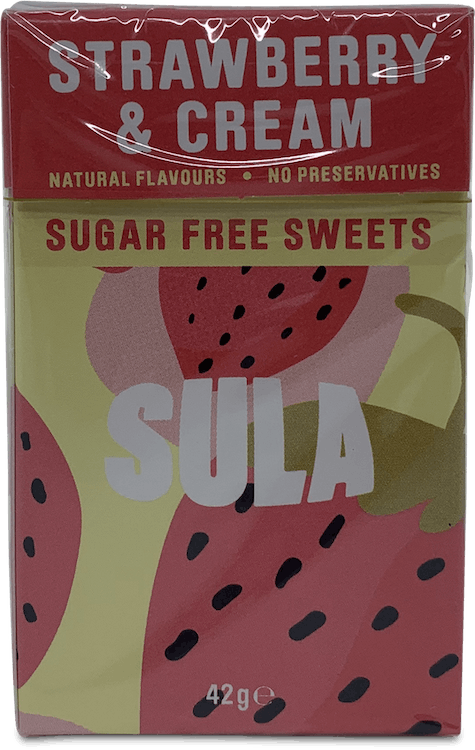 Sula Strawberry & Cream Sugar Free Sweets 42g