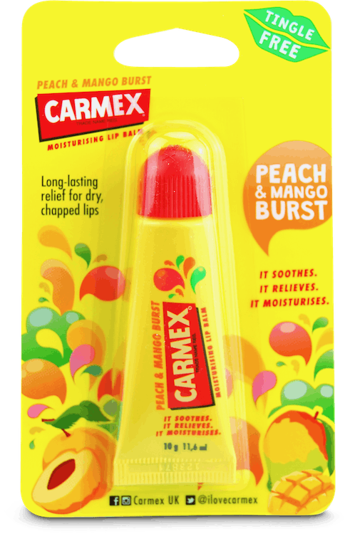 Carmex Moisturising Lip Balm Peach and Mango SPF15 10g