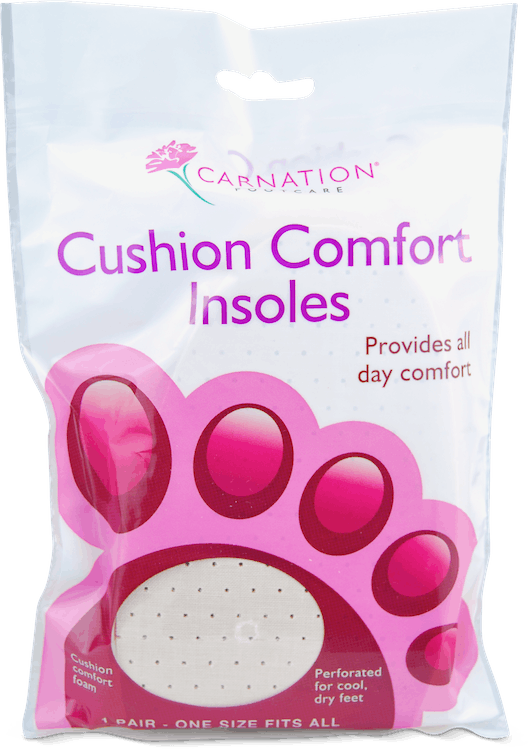 Carnation Cushion Comfort Insoles 1 Pair