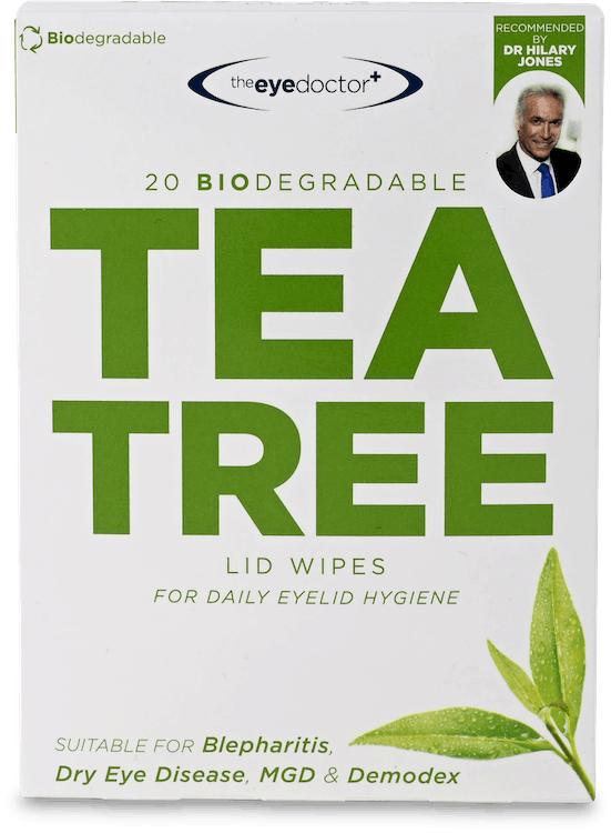 The Eye Doctor Biodegradable Tea Tree Lid Wipes 20 Pack