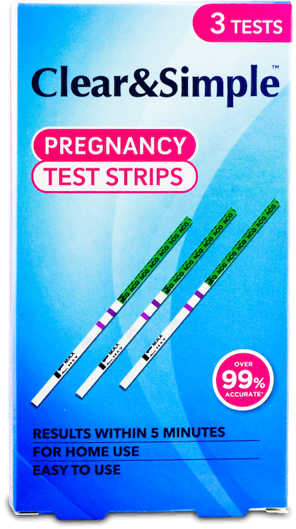 Clear & Simple 3 Pregnancy Test Strips