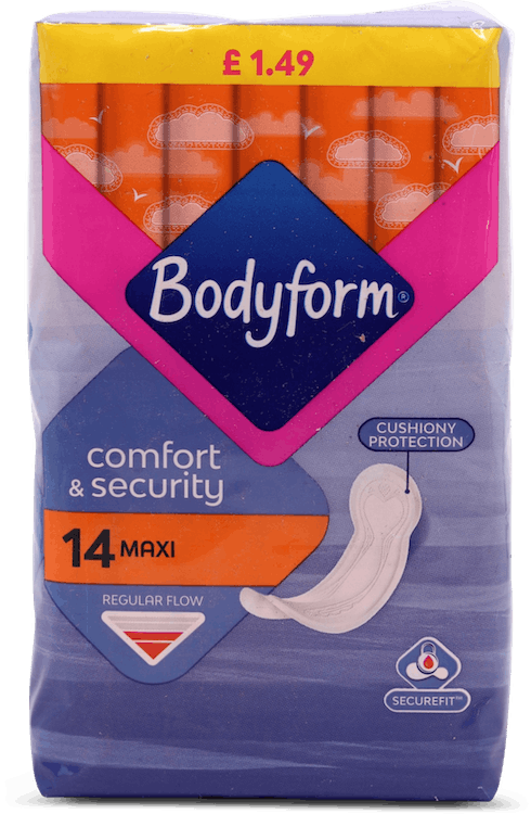 Bodyform Maxi Long No Wings 14 Pads