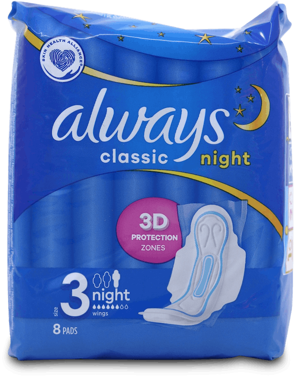 Always Maxi Classic Night Pads 8 Pack