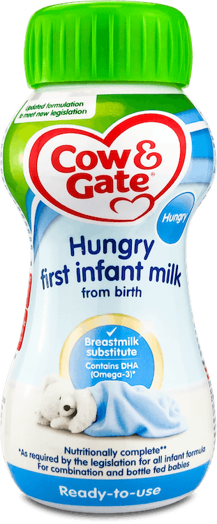 Cow & Gate Infant Milk for Hungrier Babies From Birth 200ml