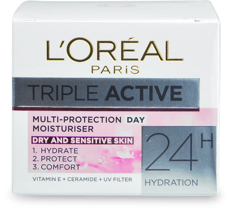 L'Oréal Paris Triple Active Day Moisturiser Dry & Sensitive Skin 50ml