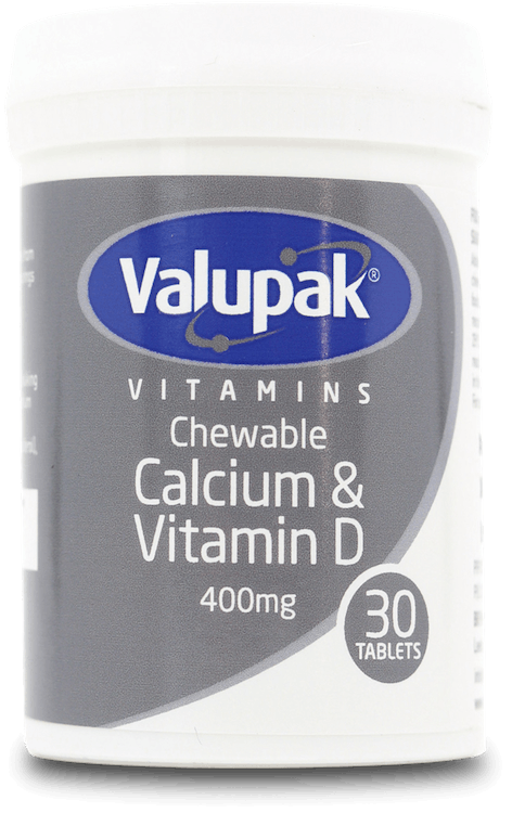 Valupak Calcium & Vitamin D 400mg 30 Tablets