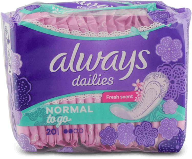 Always Dailies Singles To Go Scented 20 Liners