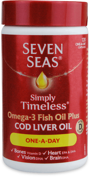 Seven Seas Cod Liver Oil One-A-Day 120 Capsules