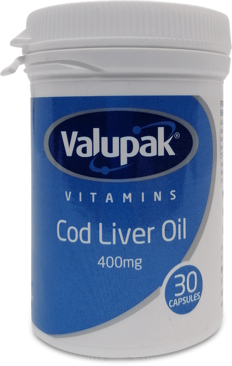 Valupak Cod Liver Oil 400mg 30 Capsules