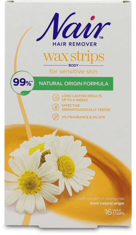 Nair Body Wax Strips with Camomile Extract 16 Strips