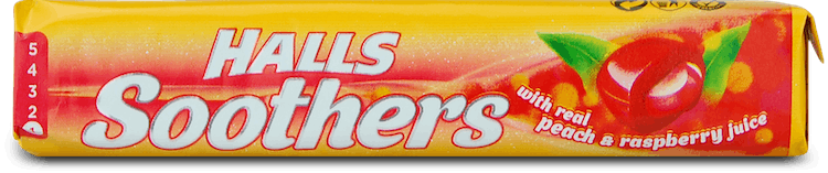 Halls Soothers Peach & Raspberry 45g