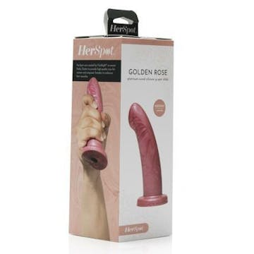 Fleshlight HerSpot Golden Rose Dildo  - Curved-tip dildo