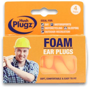 Hush Plugz DIY Foam Ear Plugs 4 Pairs