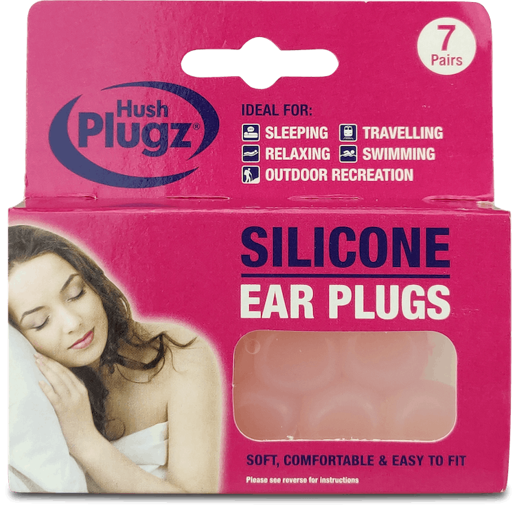 Hush Plugz Silicone Earplugs 7 Pairs