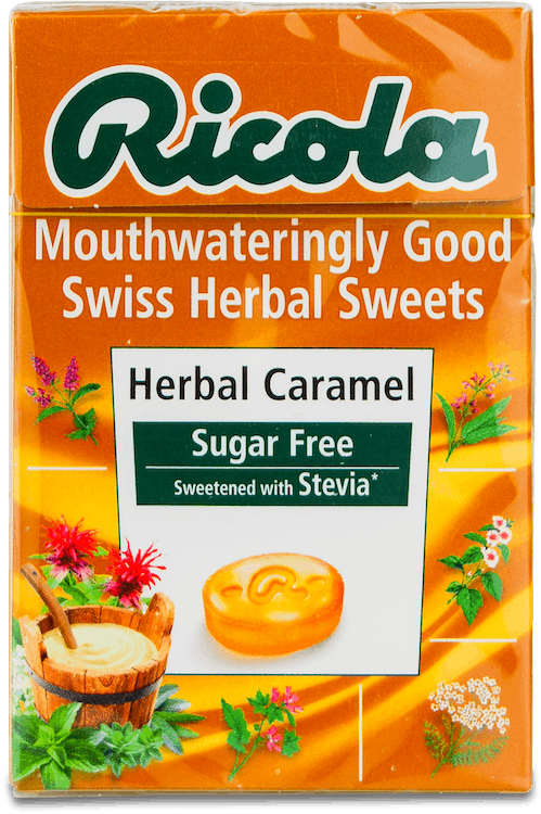 Ricola Herbal Caramel Sugar Free Lozenges 45g