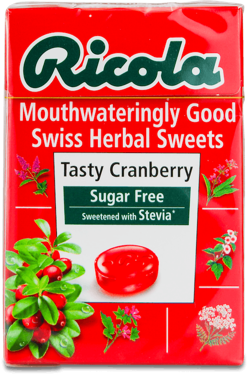 Ricola Tasty Cranberry Sugar Free Lozenges 45g