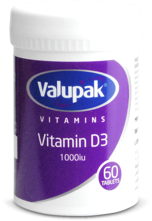 Valupak Vitamin D3 60 Tablets