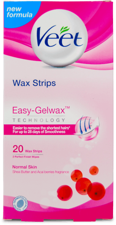 Veet Wax Strips Shea Butter and Acai Berries 20 Wax Strips