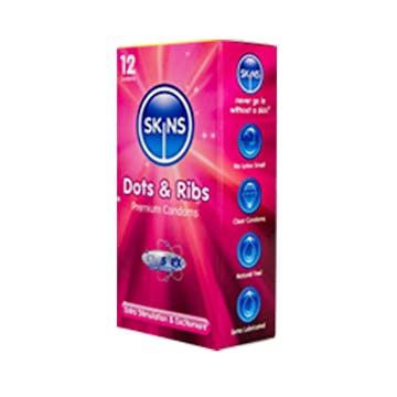 Skins Dots & Ribs - 12 Condoms