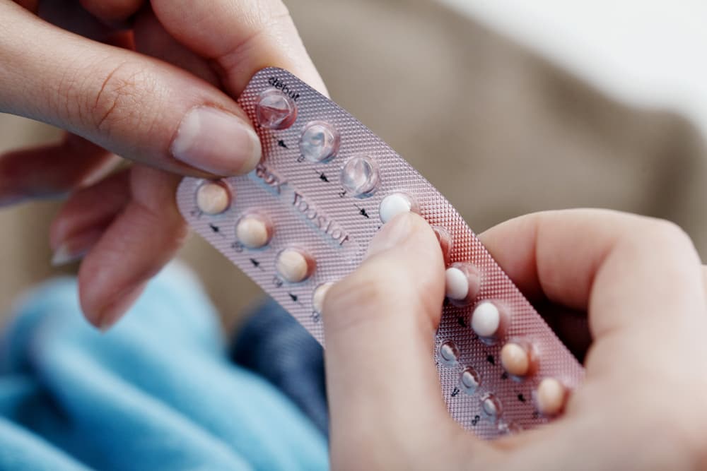 A blister pack of the contraceptive pill