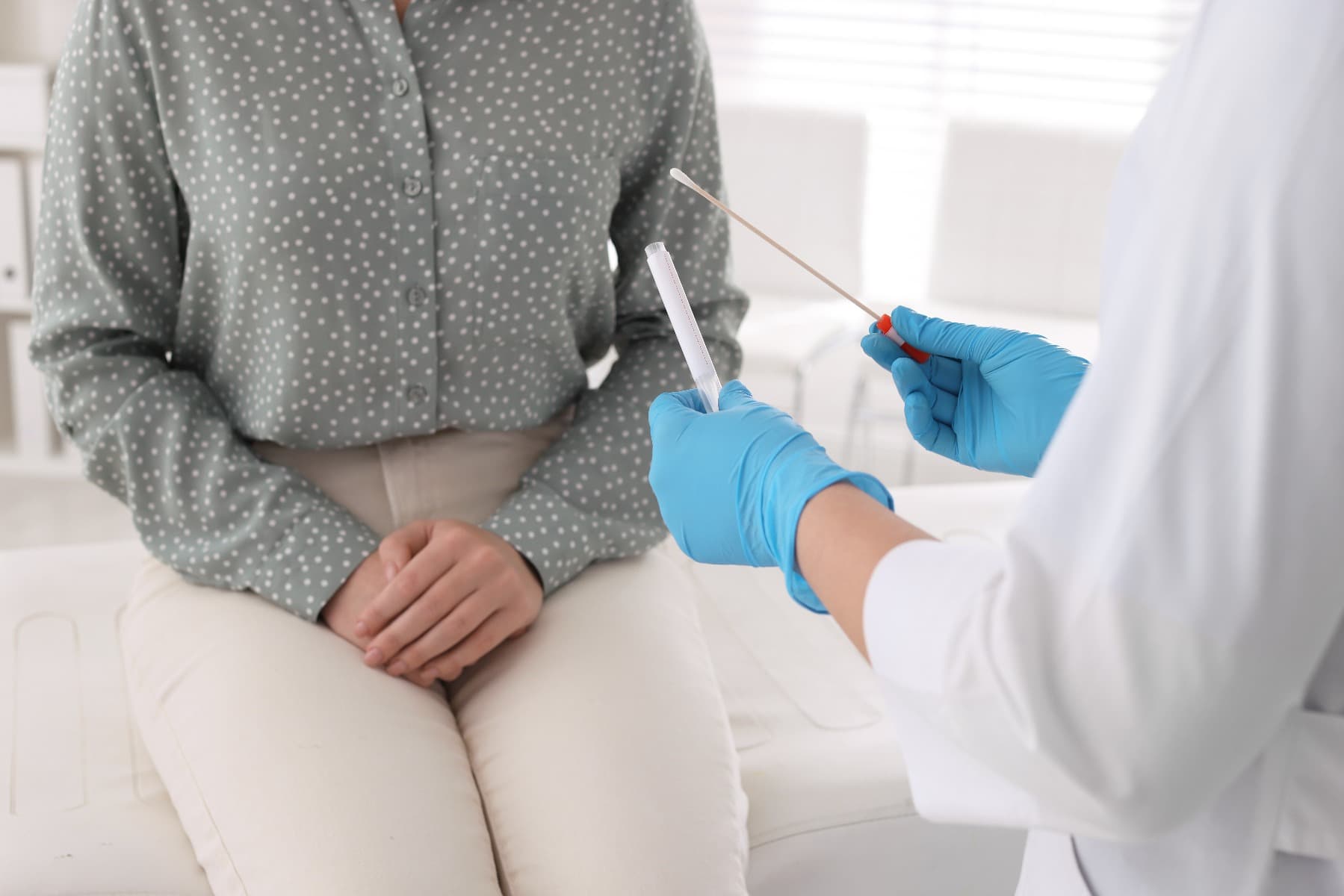 A BV patient consulting with their doctor