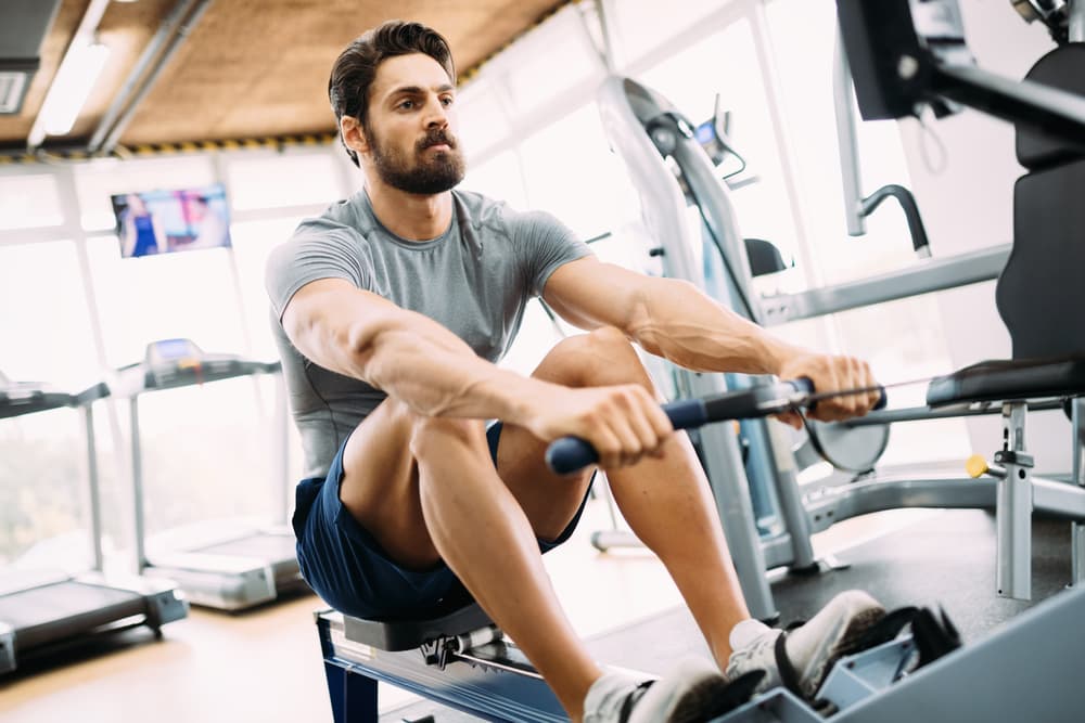 A man working out in the gym