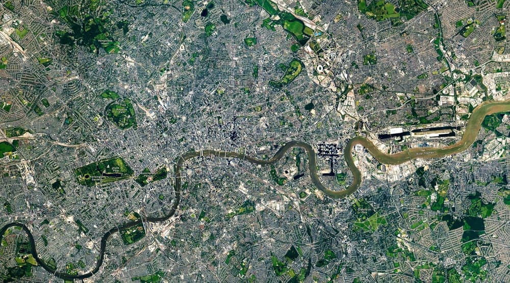 A birds eye view of London