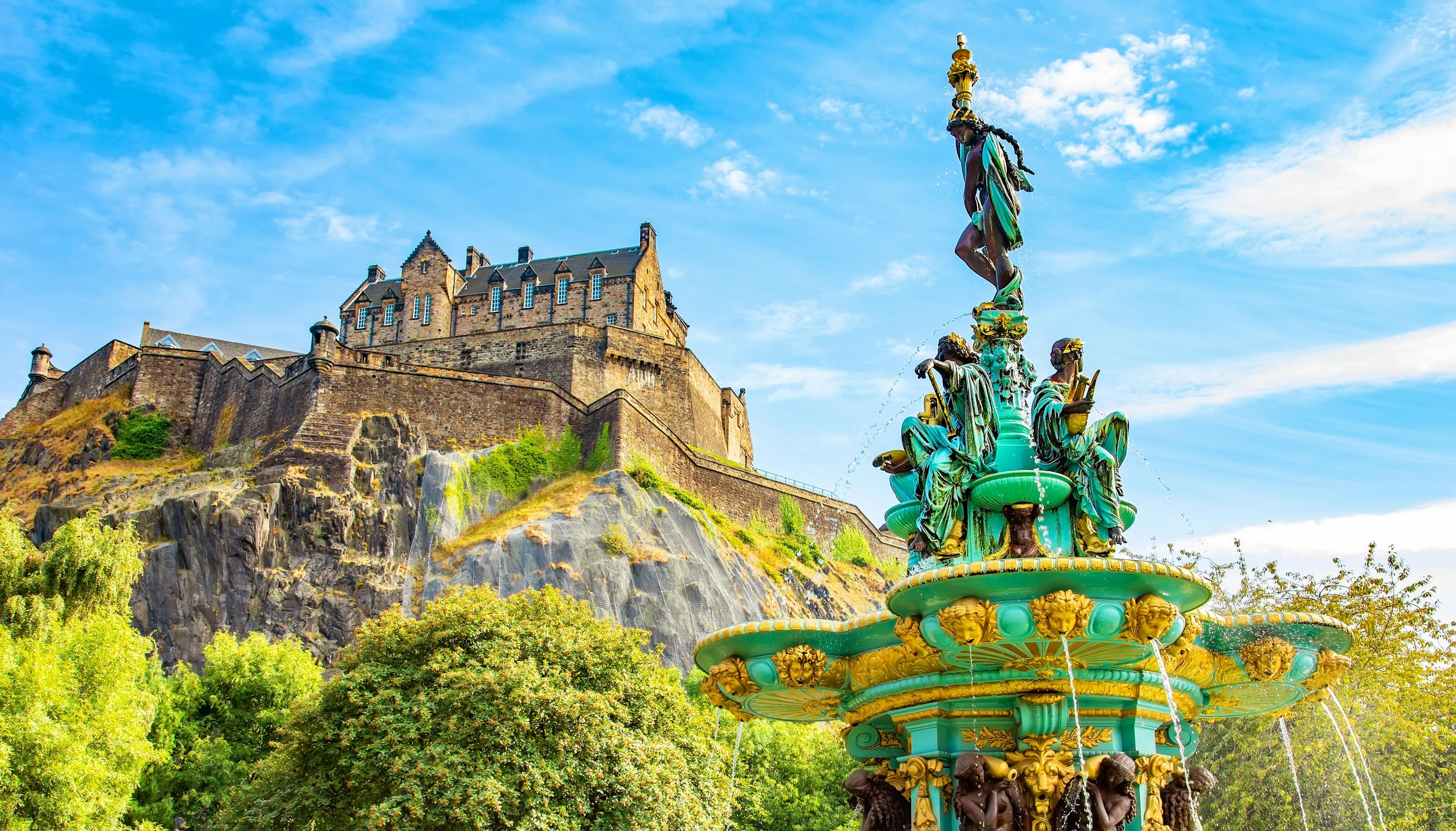 Edinburgh Castle on a sunny day