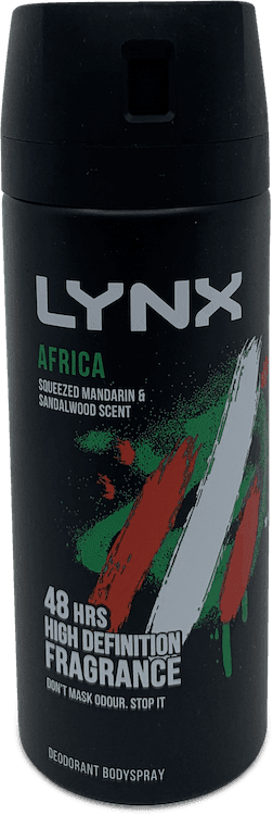 Lynx Africa Squeezed Mandarin And Sandalwood Scent Deodorant 150ml