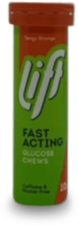 Lift Fast Acting Glucose Chews Tube Orange 10 Pack