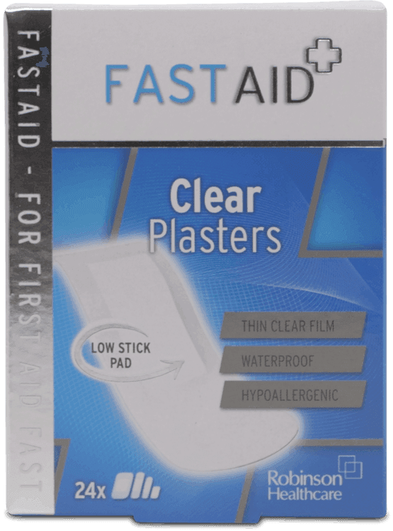 Fast Aid Clear Plasters 24 Pack