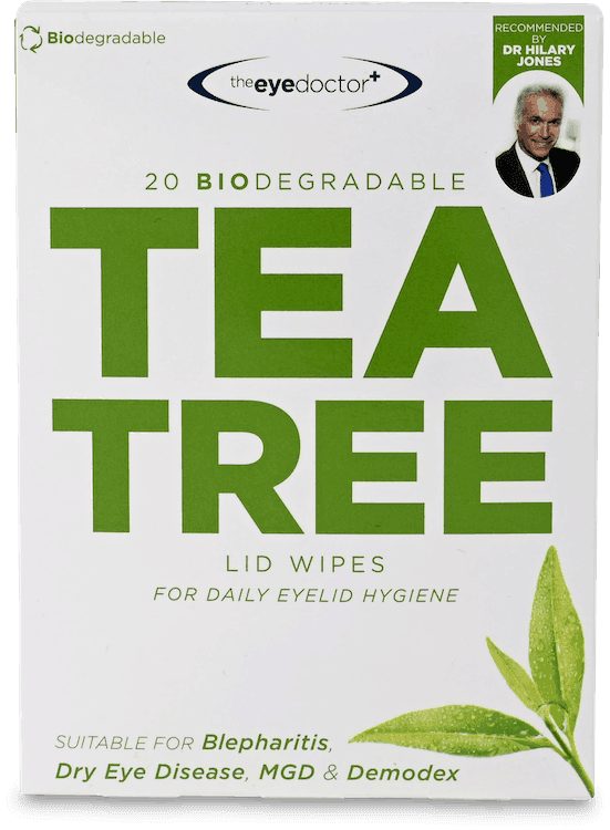 The Eye Doctor Biodegradable Tea Tree Lid Wipes 20 Pack