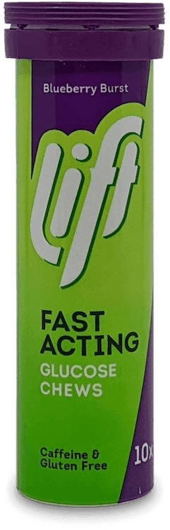 Lift Fast Acting Glucose Chews Tube Blueberry 10 Pack