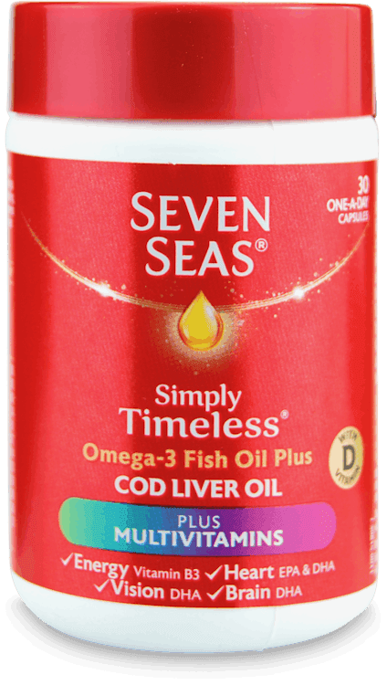 Seven Seas One-A-Day Cod Liver Oil Plus Multivitamins 30 Capsules