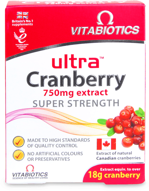 Vitabiotics Ultra Cranberry 750mg Extract Super Strength 30 Tablets