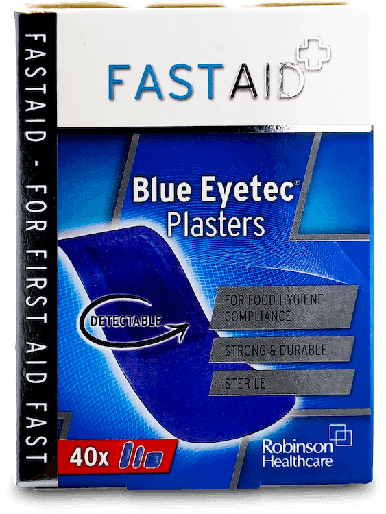 Fast Aid Assorted Blue Eyetec Plaster 40 Pack