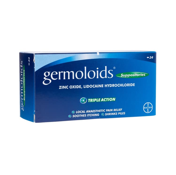 Germoloids Suppositories (Zinc Oxide / Lidocaine)