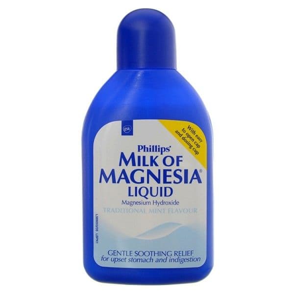 Phillips' Milk of Magnesia Liquid. Traditional Mint Flavour - 200ml